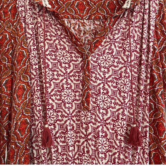 Akemi + Kin Anthropologie Red Boho Tunic - Picture 8 of 8